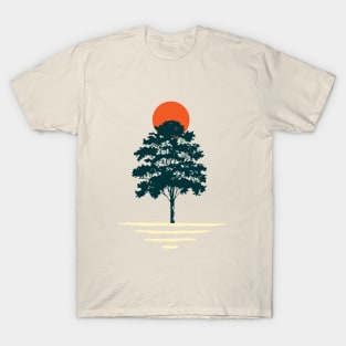 Minimalist Abstract Nature Art #32 Elegant Tree T-Shirt